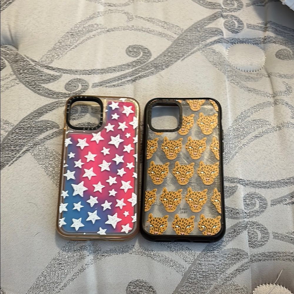 Casetify Pink and Gold Star Leopard Phone Cases